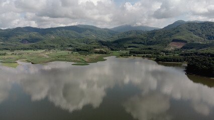 Opening clip, top view, mountain view at Phipun District ,The village with the best weather in Thailand.