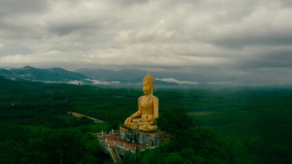 Opening clip, top view, mountain view at Phipun District ,The village with the best weather in Thailand.