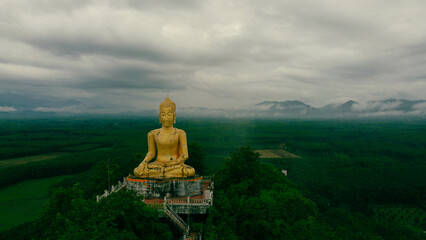 Opening clip, top view, mountain view at Phipun District ,The village with the best weather in Thailand.
