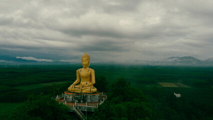 Opening clip, top view, mountain view at Phipun District ,The village with the best weather in Thailand.