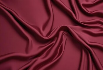Obraz premium red silk fabric background, view from above. Smooth elegant black silk or satin luxury cloth texture can use as abstract background with copy space, close-up