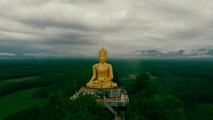 Opening clip, top view, mountain view at Phipun District ,The village with the best weather in Thailand.