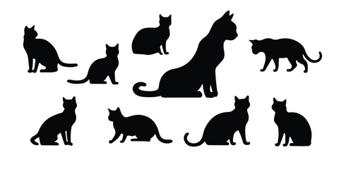 Cat silhouette vector design on white background