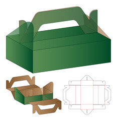 Box packaging die cut template design. 3d mock-up