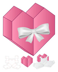 Box packaging die cut template design. 3d mock-up