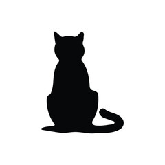 Cat silhouette vector design on white background