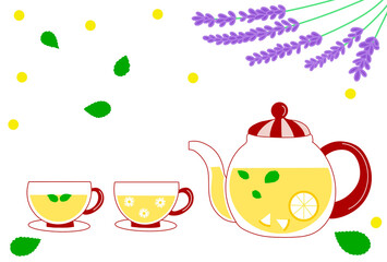 ハーブティーのイメージポストカード © Mami