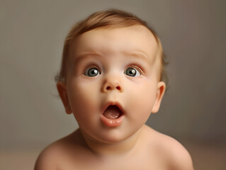 Surprised Baby with Wide Eyes