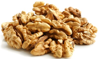 Fototapeta premium Pile of delicious walnuts, Generative AI