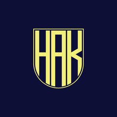 hak letter logo design