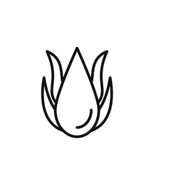 aloe vera icon logo sign vector outline