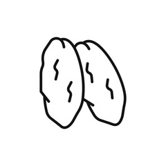 Arab date fruit icon logo sign vector outline
