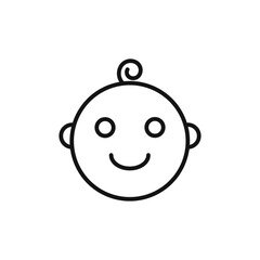 baby face icon logo sign vector outline