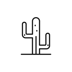 Cactus icon logo sign vector outline
