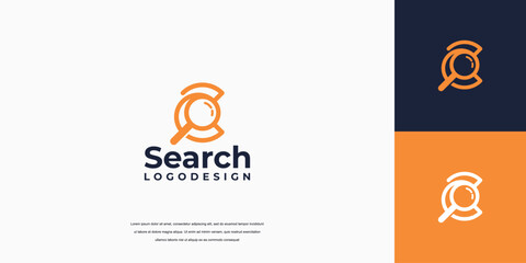 Search logo designs vector, Simple letter C logo