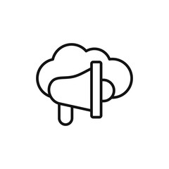 Cloud Marketing icon logo sign vector outline