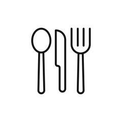Cutlery icon logo sign vector outline