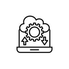 Data Migration icon logo sign vector outline