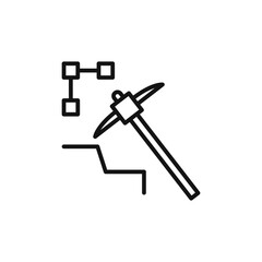 Data Mining icon logo sign vector outline
