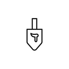 dreidel icon logo sign vector outline