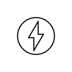 electric power energy icon logo sign vector outline