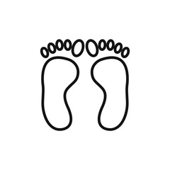 foot icon logo sign vector outline
