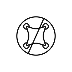 Forbidden Copter icon logo sign vector outline