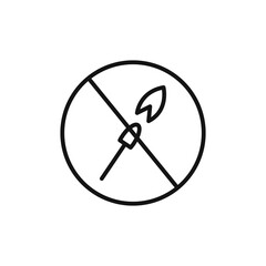 Forbidden matches icon logo sign vector outline