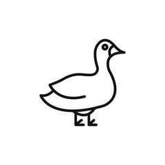 Goose icon logo sign vector outline