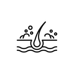 Hair Wash icon logo sign vector outline