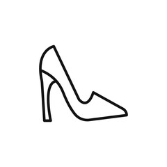 high heel shoes icon logo sign vector outline