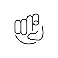 Index Finger pointing icon logo sign vector outline