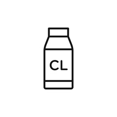 liquid Chlorine chemical icon logo sign vector outline