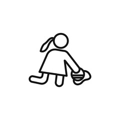 Obraz premium Mopping floors icon logo sign vector outline