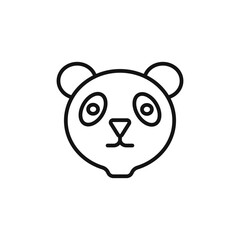 panda icon logo sign vector outline