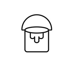 paint bucket icon logo sign vector outline