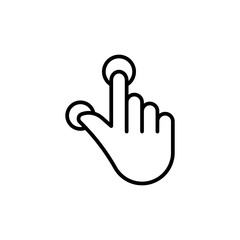 Fototapeta premium Pinch icon logo sign vector outline