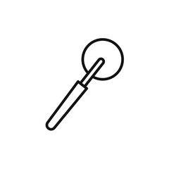 Pizza Cuttier icon logo sign vector outline