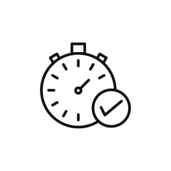 Quick approval icon logo sign vector outline