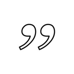 Quote icon logo sign vector outline
