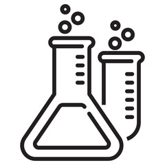 Erlenmeyer flask vector illustration with simple style suitable for science icon 