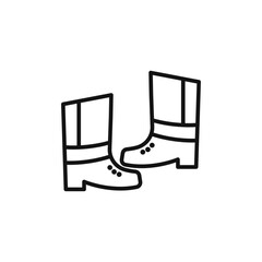 Rubber boots icon logo sign vector outline