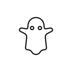scary Ghost icon logo sign vector outline