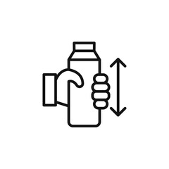 Shake well icon logo sign vector outline