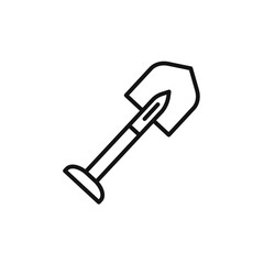 Shovel icon logo sign vector outline