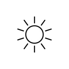 Sun icon logo sign vector outline