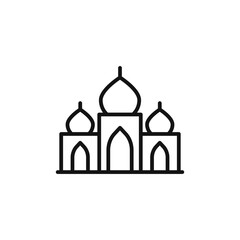 Taj Mahal palace icon logo sign vector outline