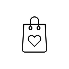 Valentine's day gift icon logo sign vector outline