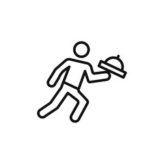 waiter falling icon logo sign vector outline