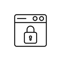 Web Security icon logo sign vector outline